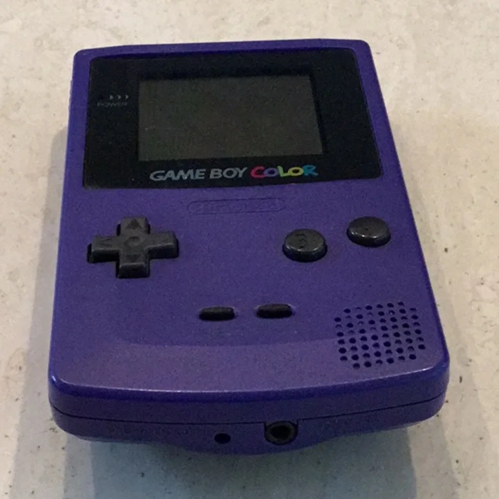 Nintendo Gameboy Color Console Grape Purple Game Boy Authentic Tested Working